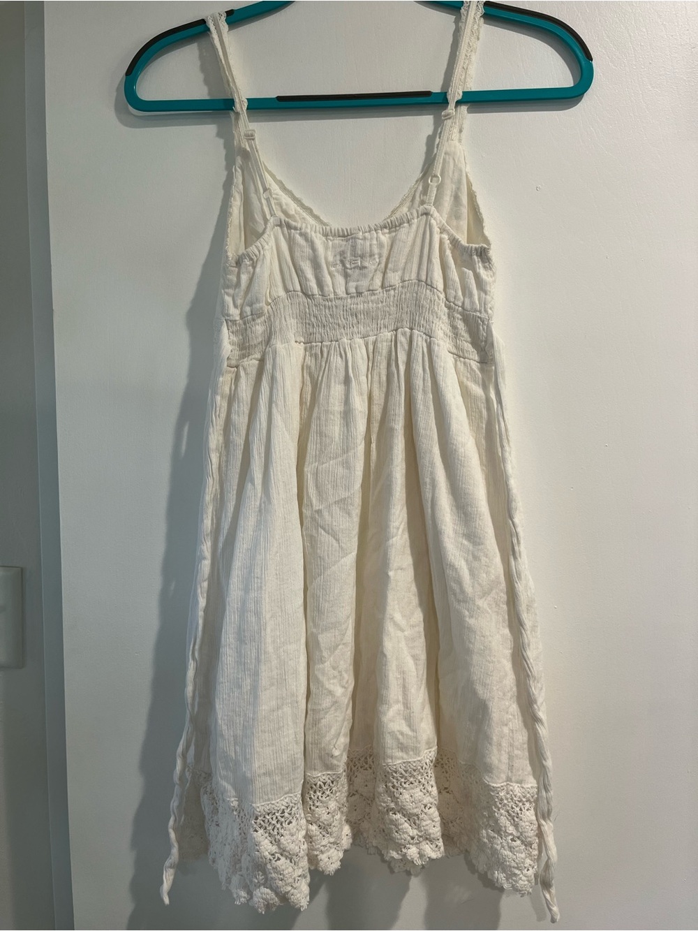 O'Neill Cream Lace-Trim Cotton Sundress - Picture 2 of 11